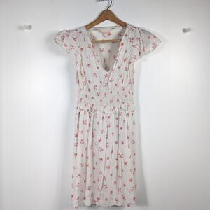 Rebecca Taylor Dress Women's Size M Maui Silk Blend Floral V-Neck